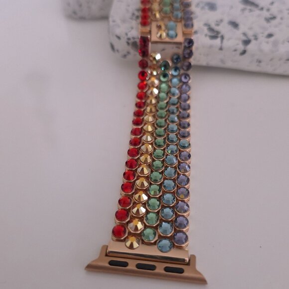 iWatch/Smart Watch bracelet band embellished with genuine Preciosa crystals - Picture 1 of 7